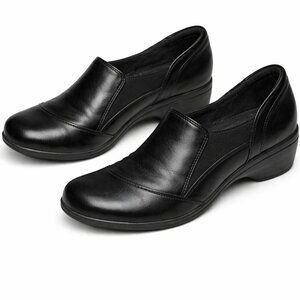 CLARKS ARTISAN Black Leather Shoes Size 9M
